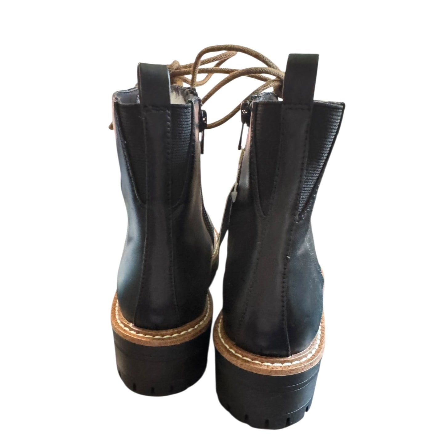 Women's Black Ankle Lace-Up Boots Sz 5 NWT