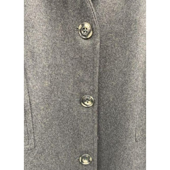 London Fog Charcoal Gray Wool Blend Button Front Coat XXL