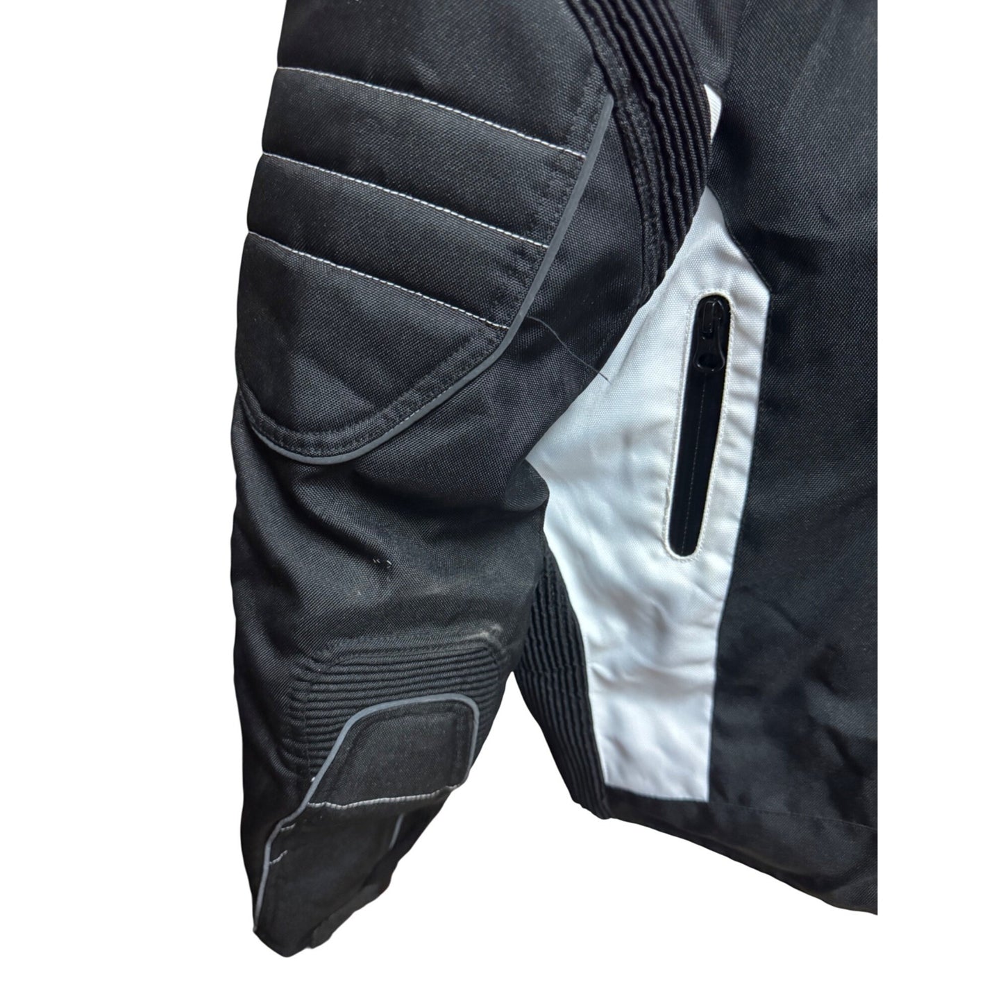 Womens Black & White BILT Motorcycle Jacket XS Polyester NWOT