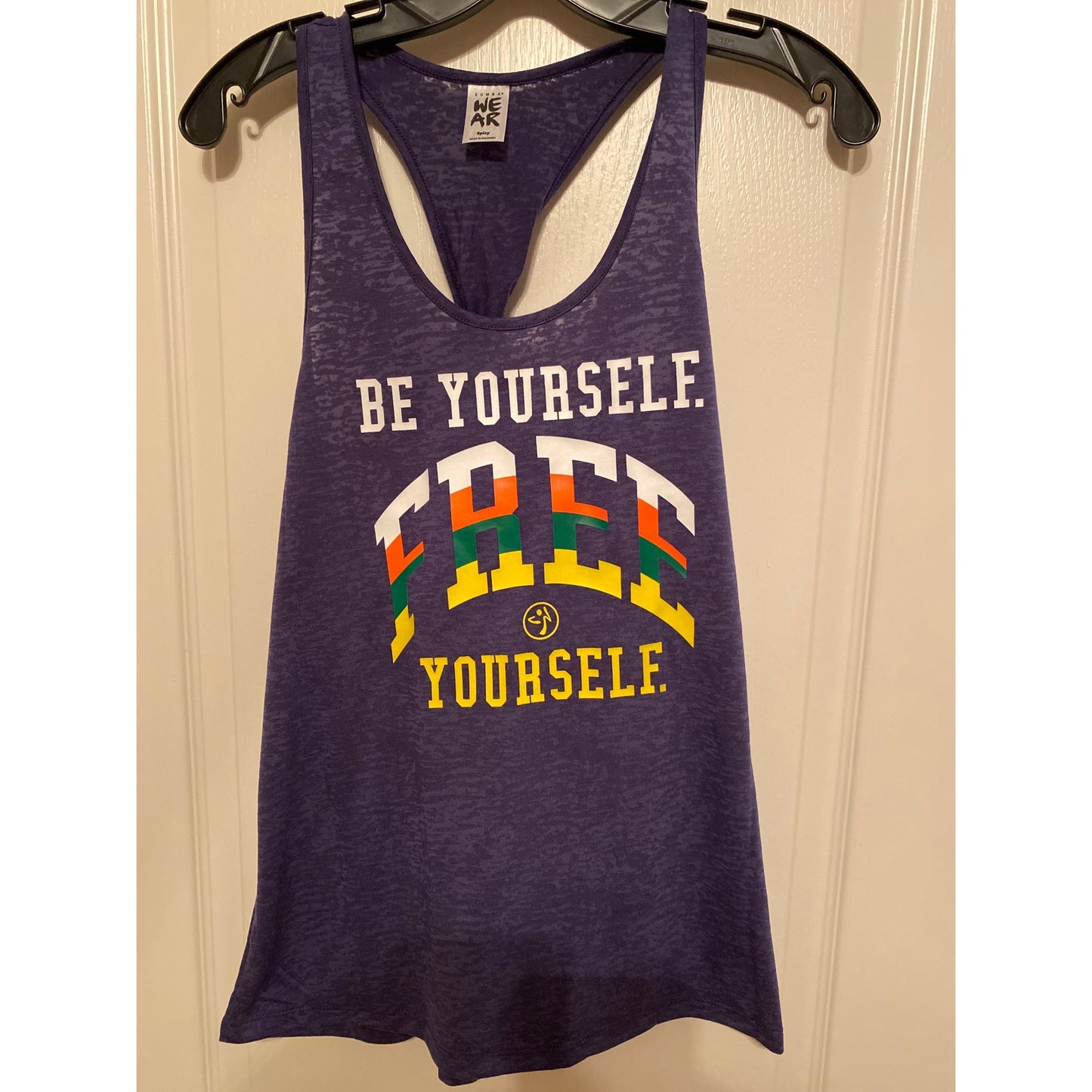 NWT XS Zumba Be Yourself Twisted Racerback Tank