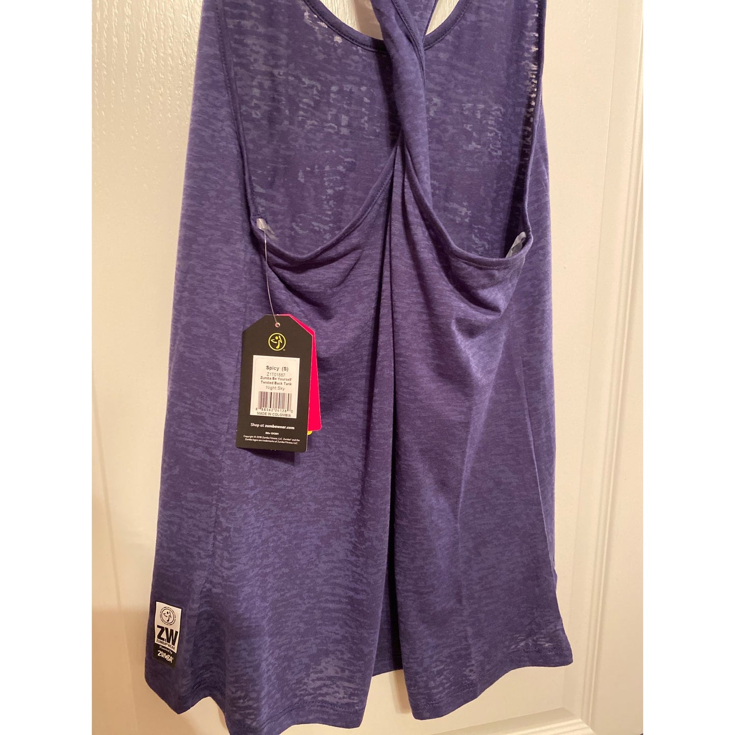NWT XS Zumba Be Yourself Twisted Racerback Tank