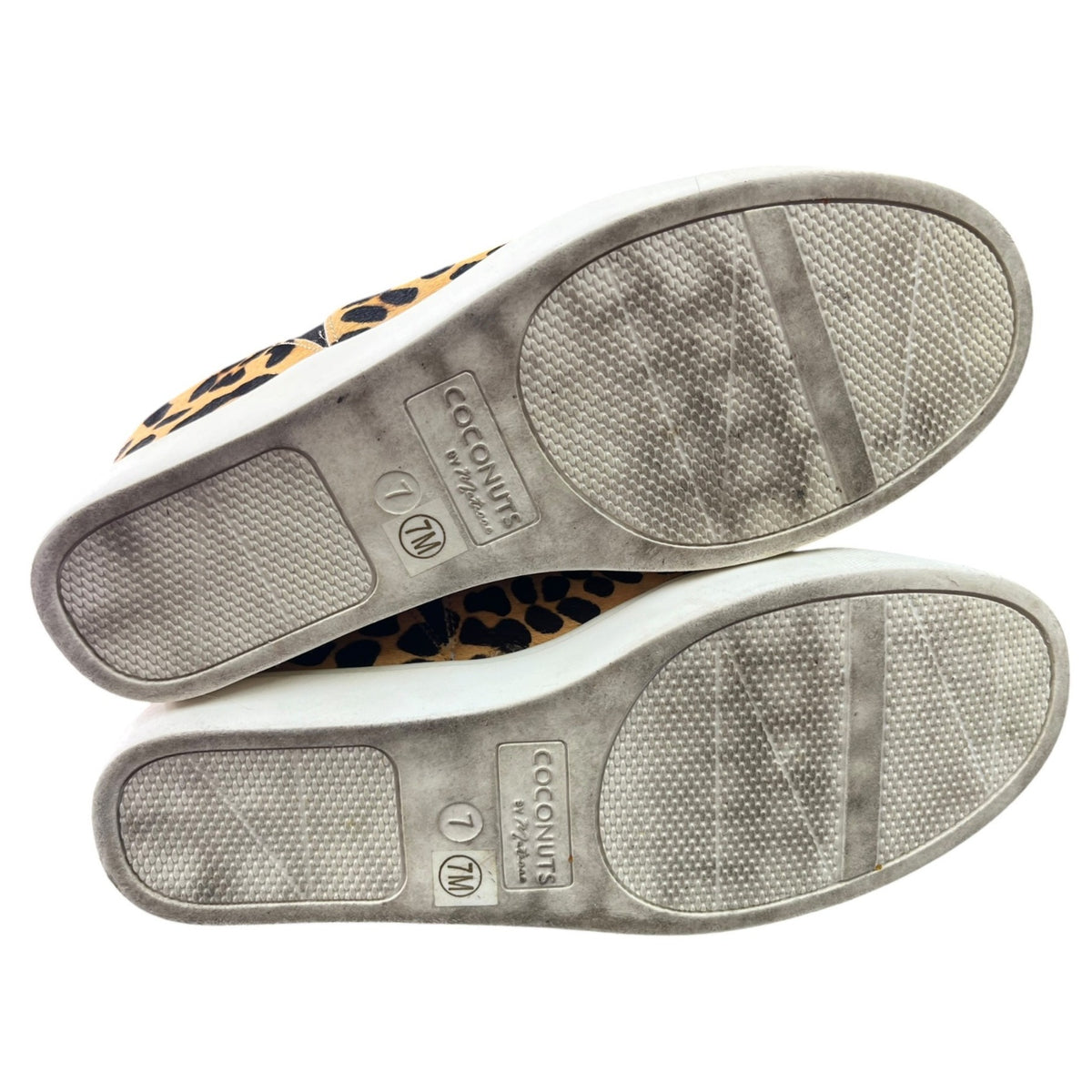 Coconuts By Matisse Leopard Print Calf Hair Real Fur Wedge Sneakers Sz 7M