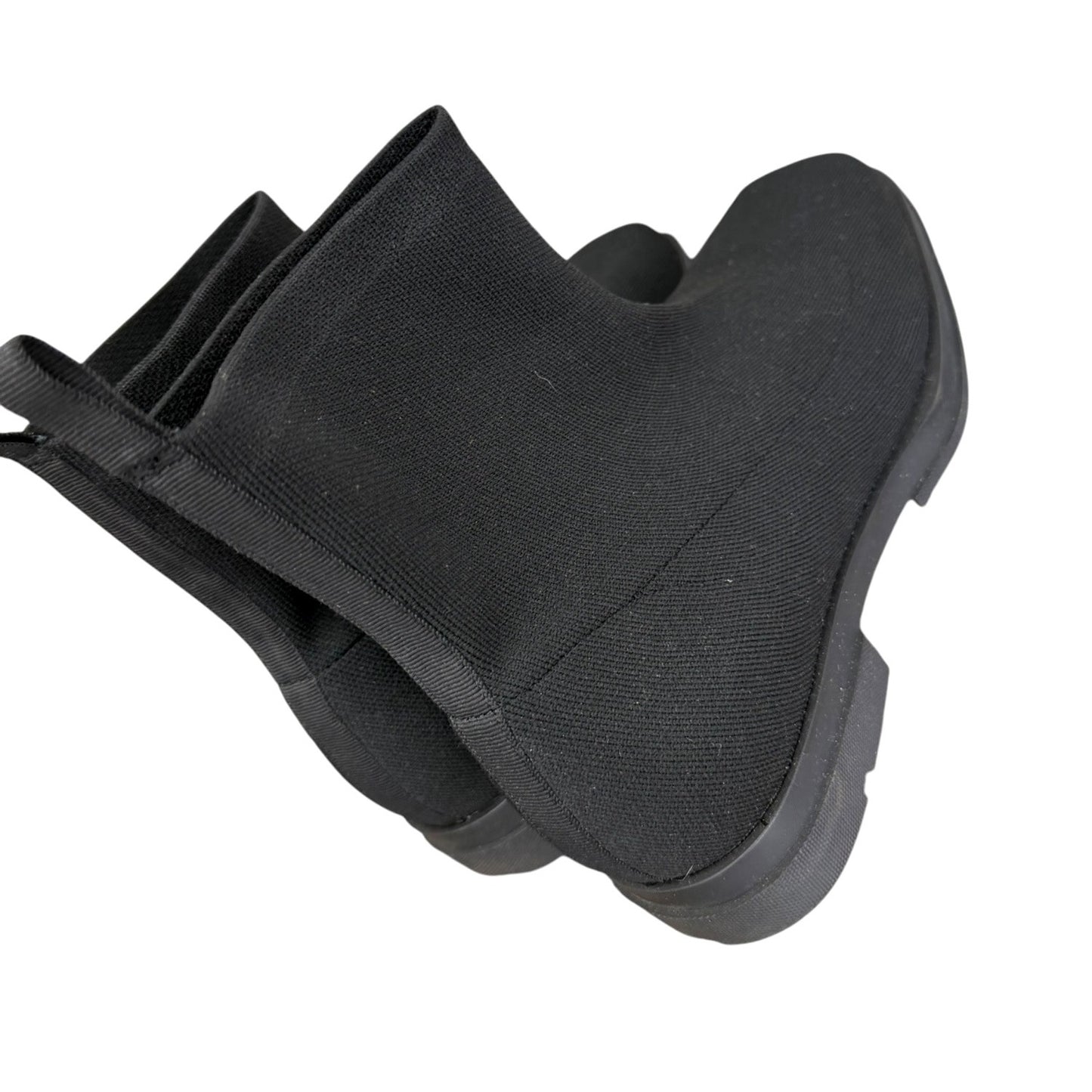 Arromic Square-Toe Black Knit Ankle Boots Size 11