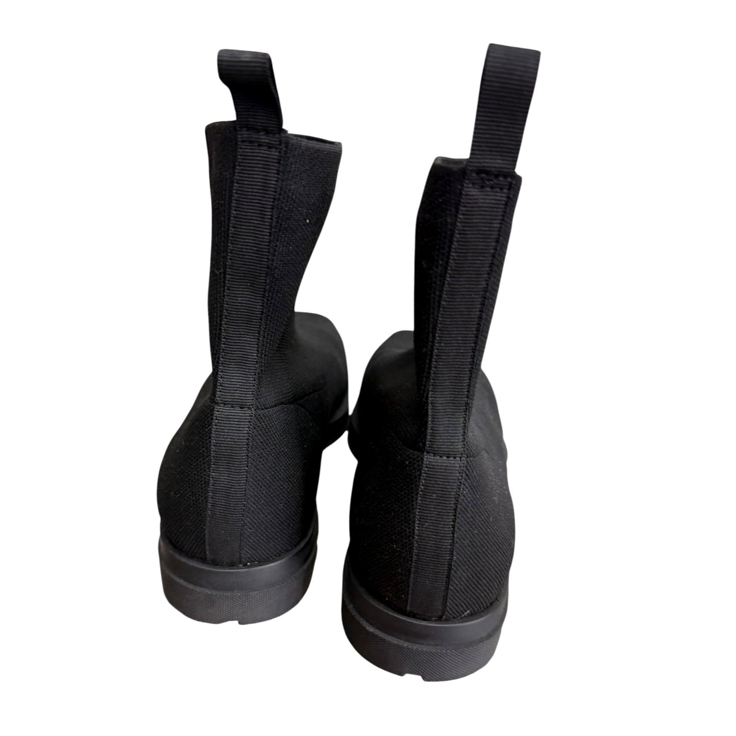 Arromic Square-Toe Black Knit Ankle Boots Size 11