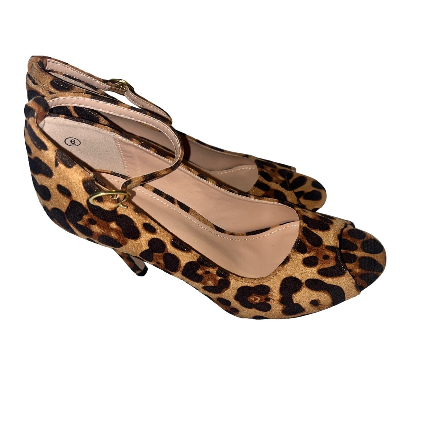 Leopard Print Stiletto Heels Size 6 NWOT