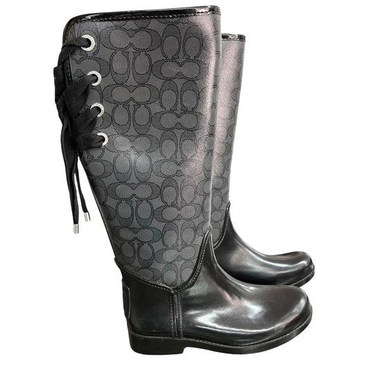 Coach Tristee Signature Rain Boots SZ 7