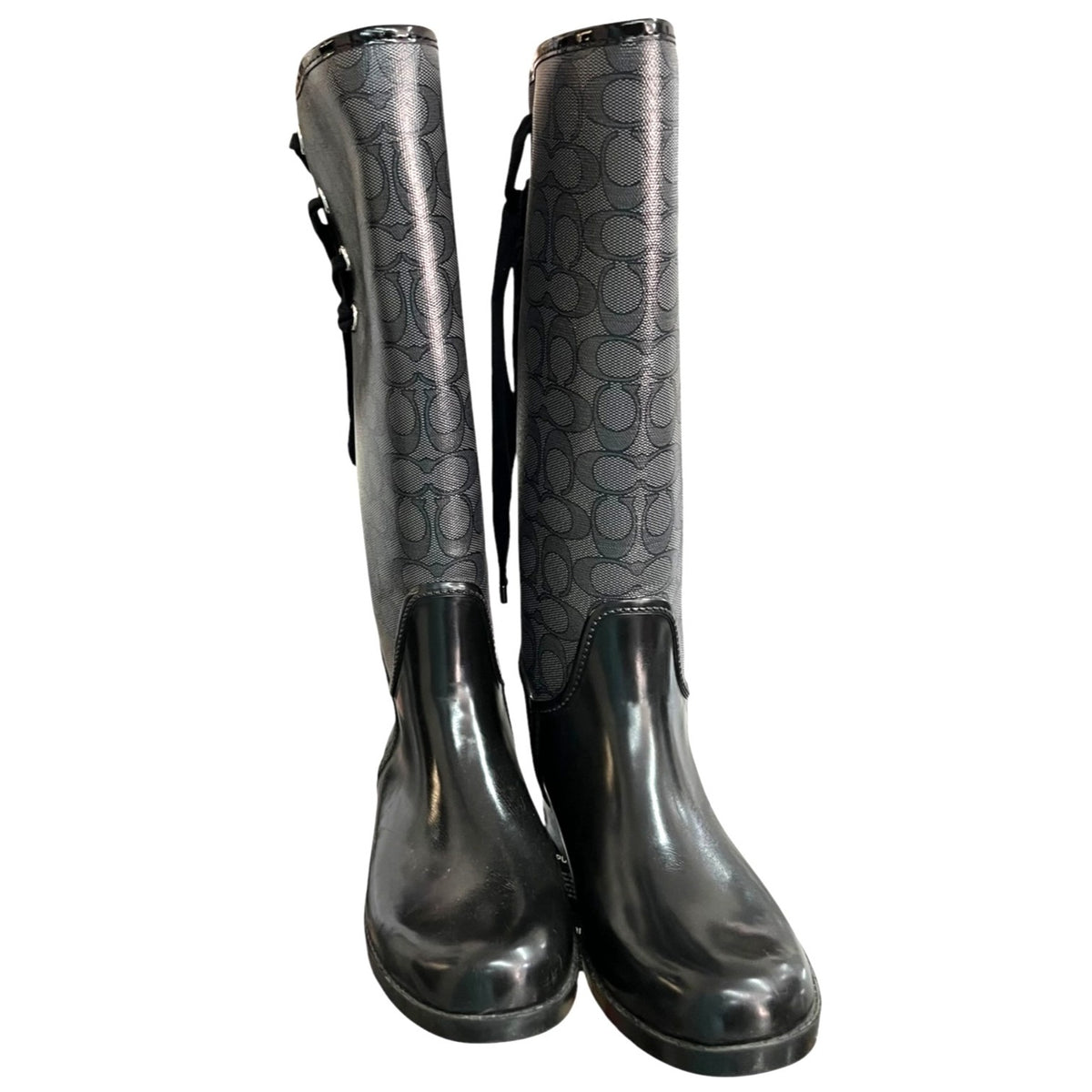Coach Tristee Signature Rain Boots SZ 7