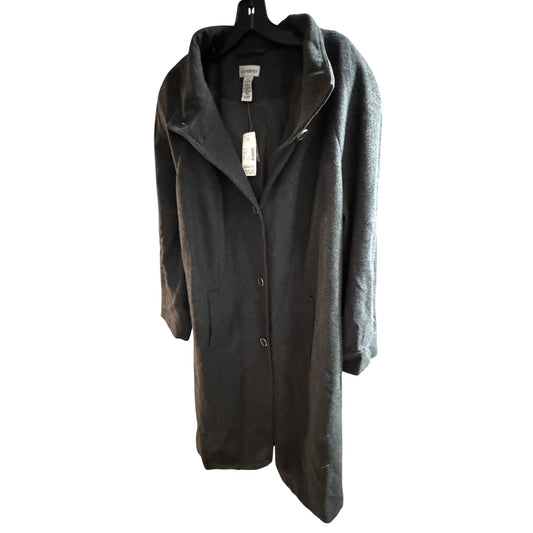 Catherines Womens Dark Gray Coat 2X Wool Blend With Tags