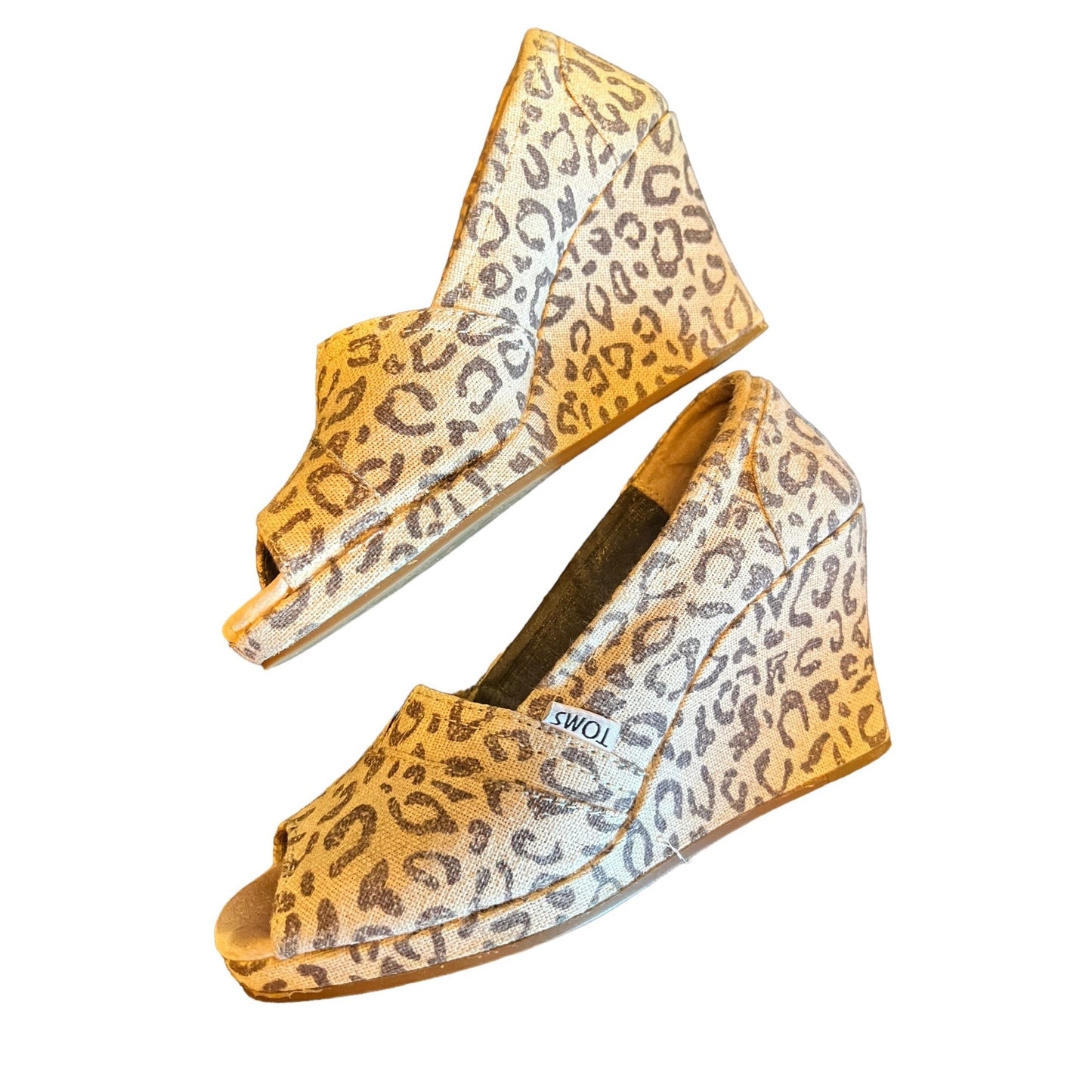 Tom's Leopard Print Wedges Women's Size 7