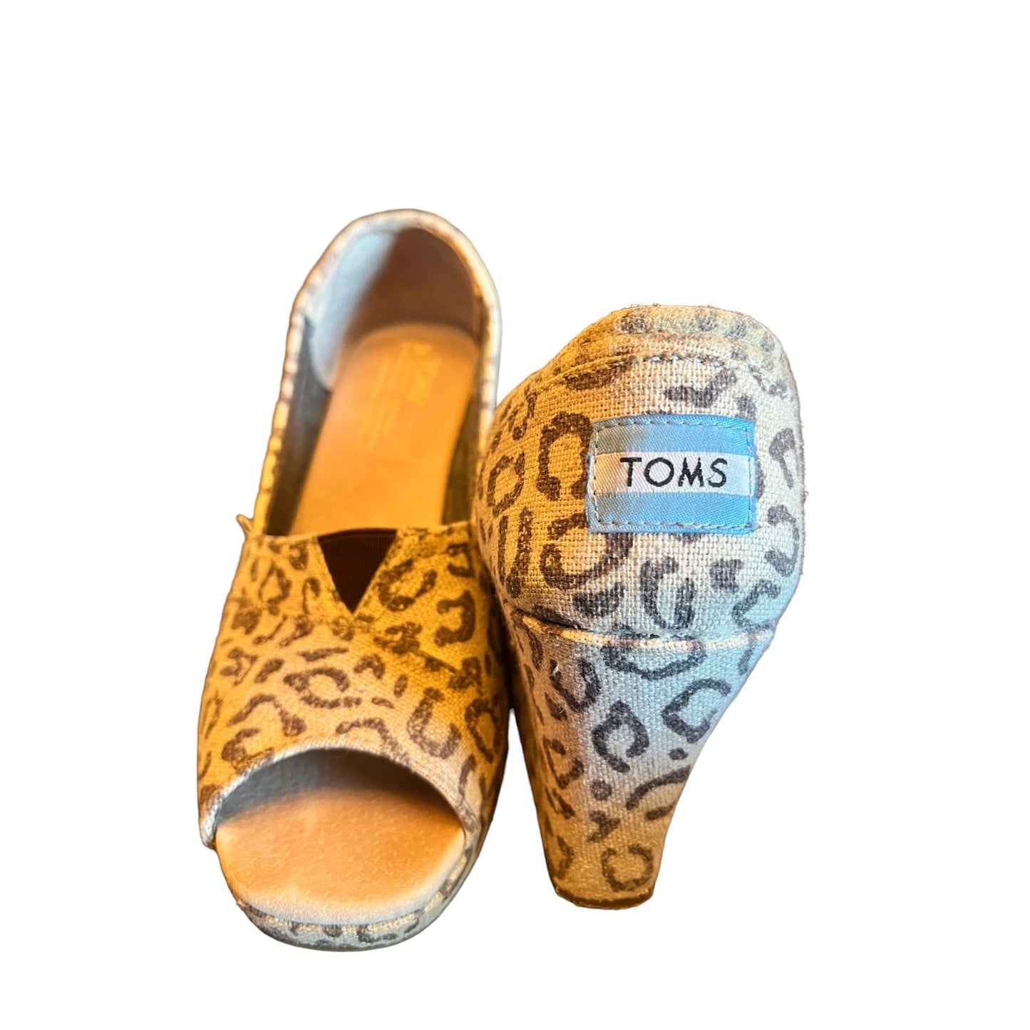 Tom's Leopard Print Wedges Women's Size 7