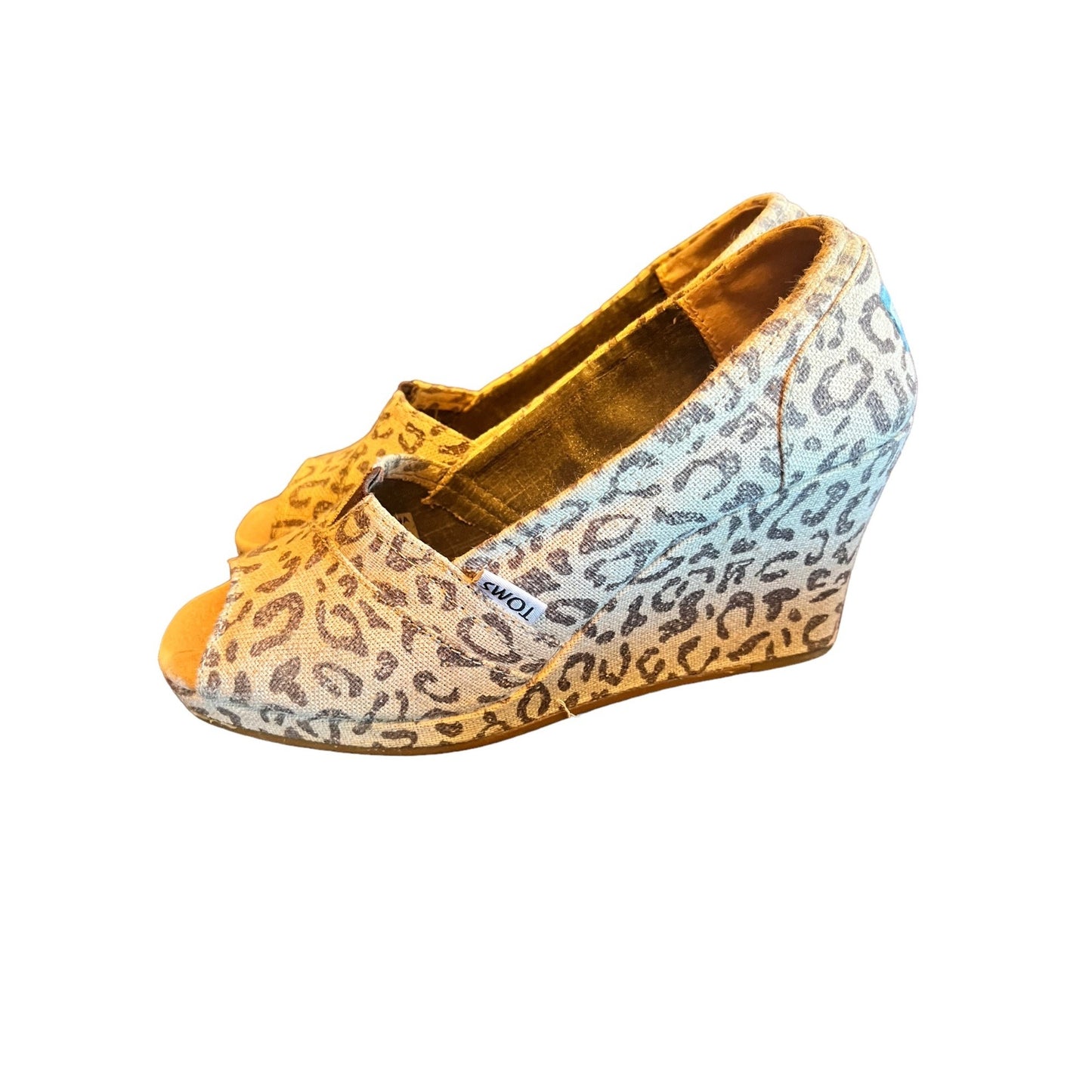 Tom's Leopard Print Wedges Women's Size 7