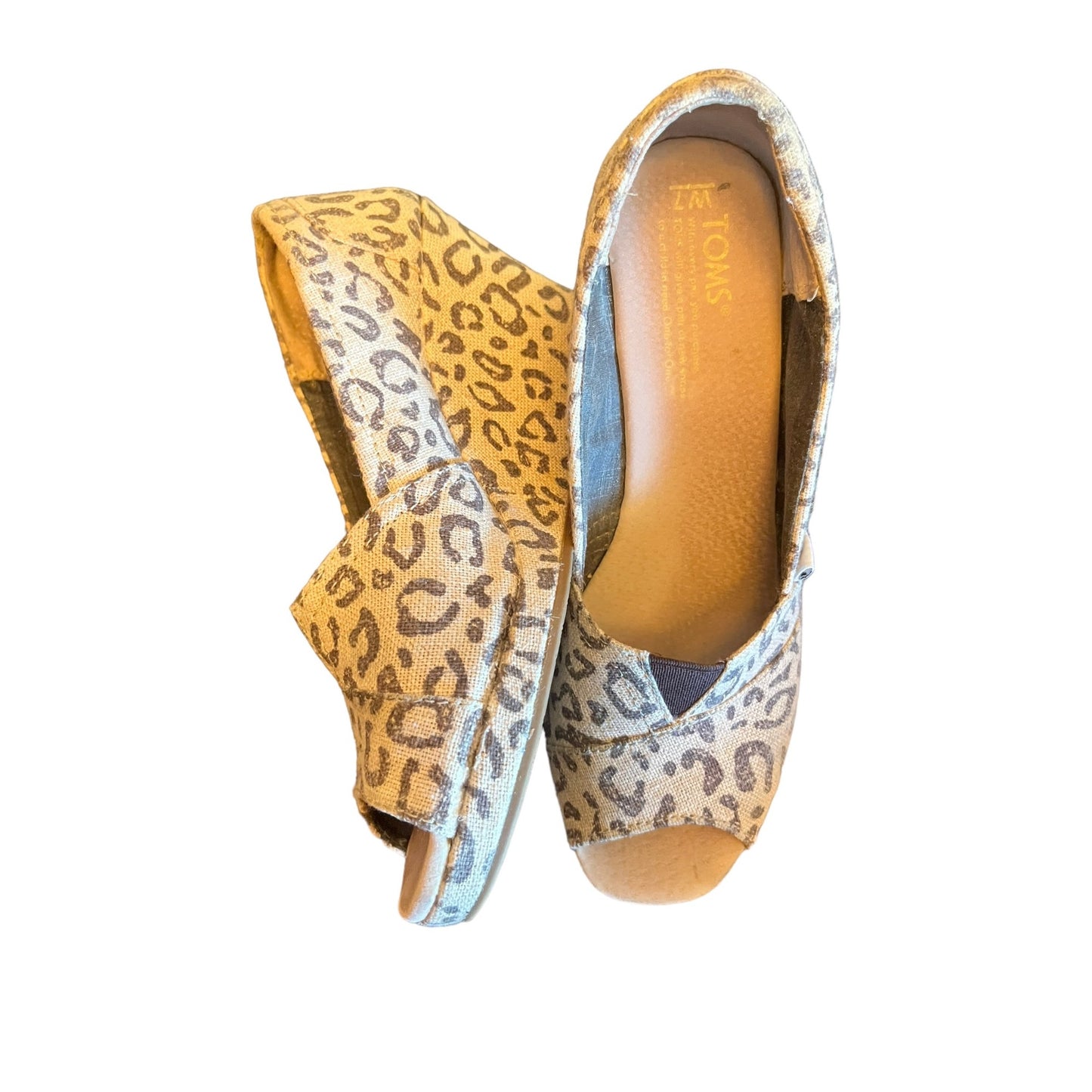 Tom's Leopard Print Wedges Women's Size 7