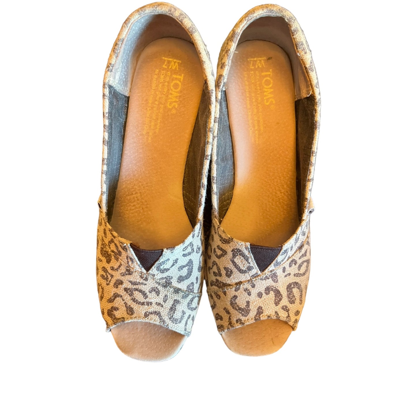 Tom's Leopard Print Wedges Women's Size 7