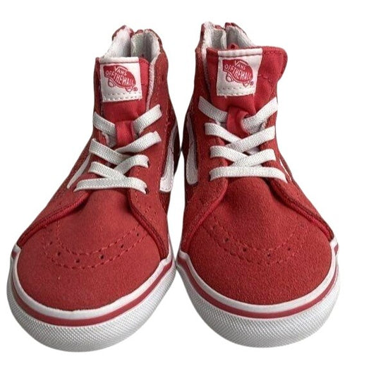 Vans Toddler Sk8-Hi Zip Red Glitter High-Top Sneakers Size 10