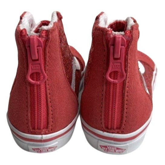 Vans Toddler Sk8-Hi Zip Red Glitter High-Top Sneakers Size 10
