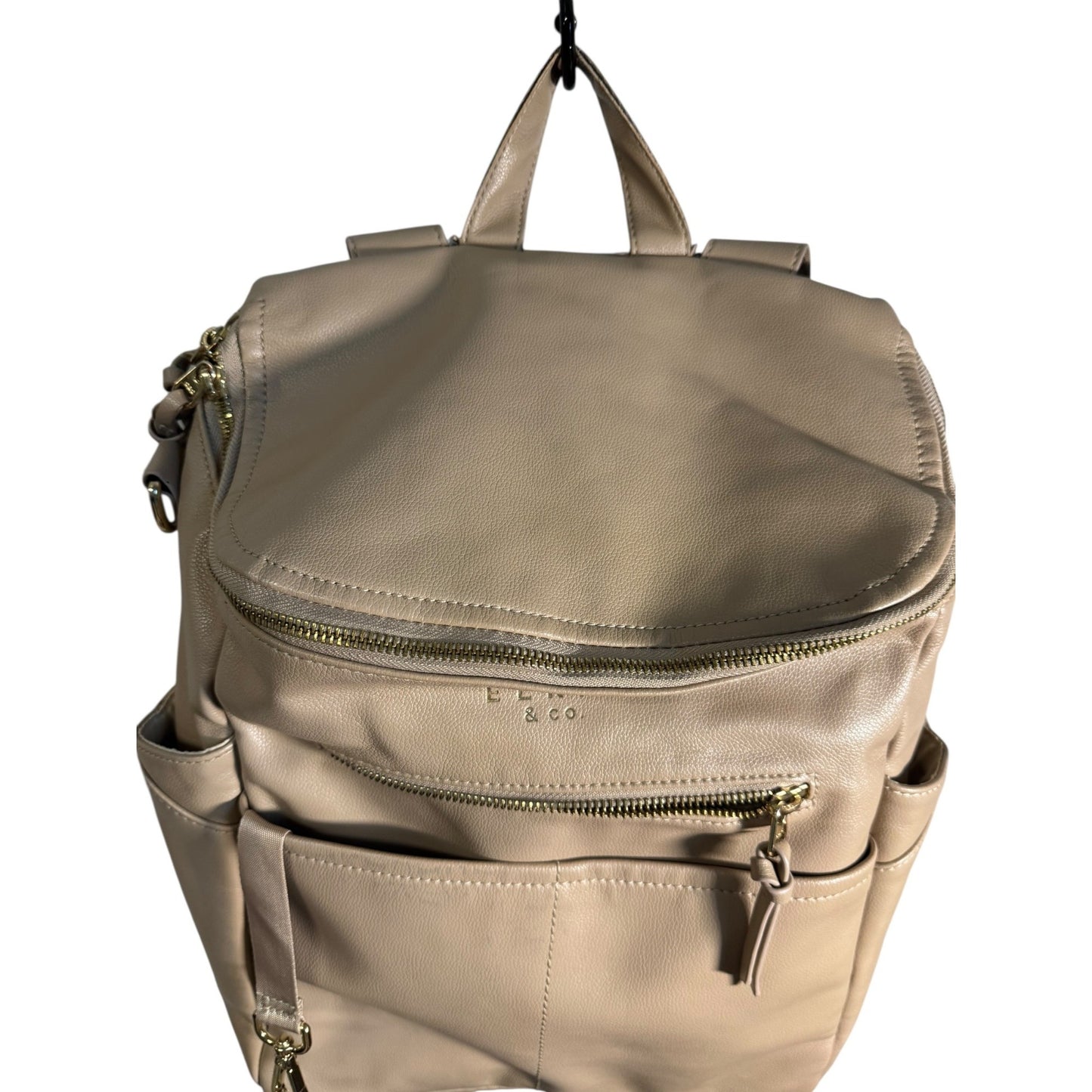 Ellkie & Co. Soft Tan Leather Diaper Bag