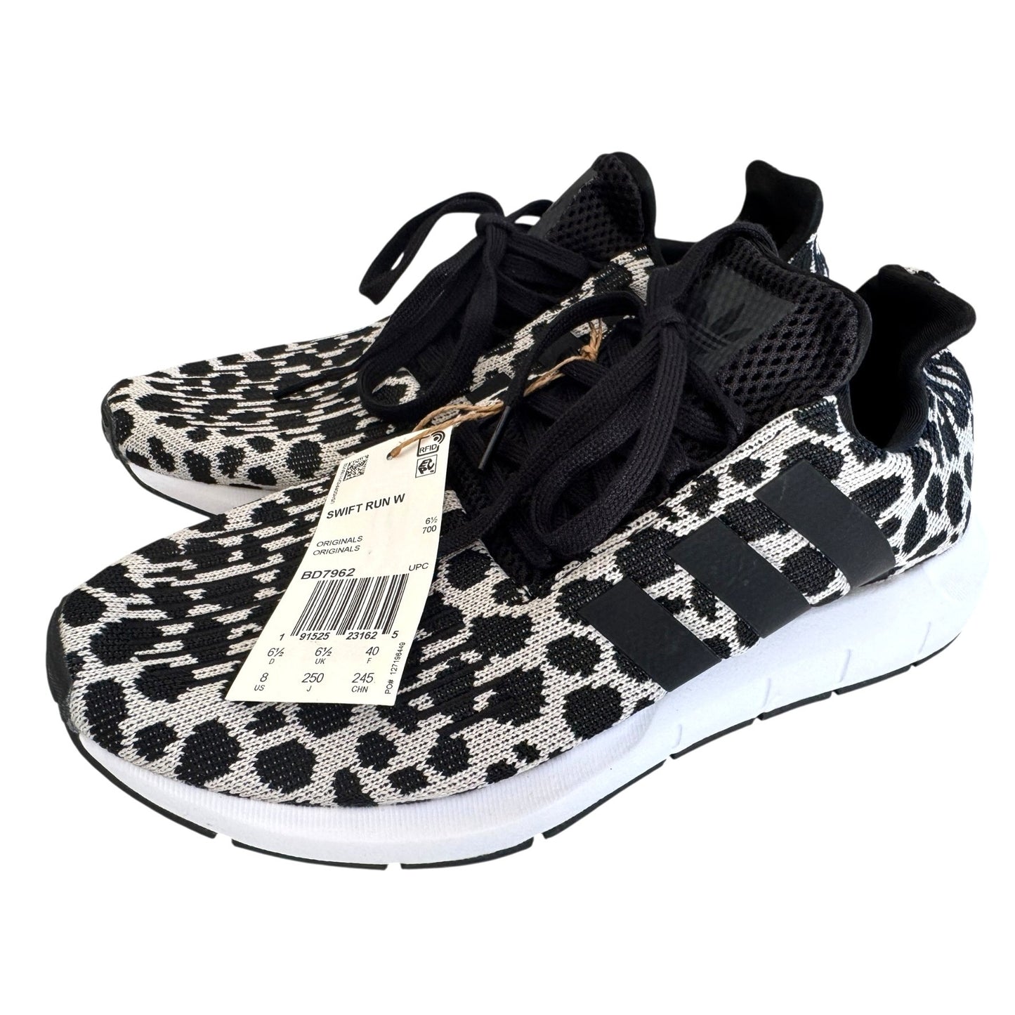 Adidas Womens Swift Run Shoes Leopard Print Size 8 NWT