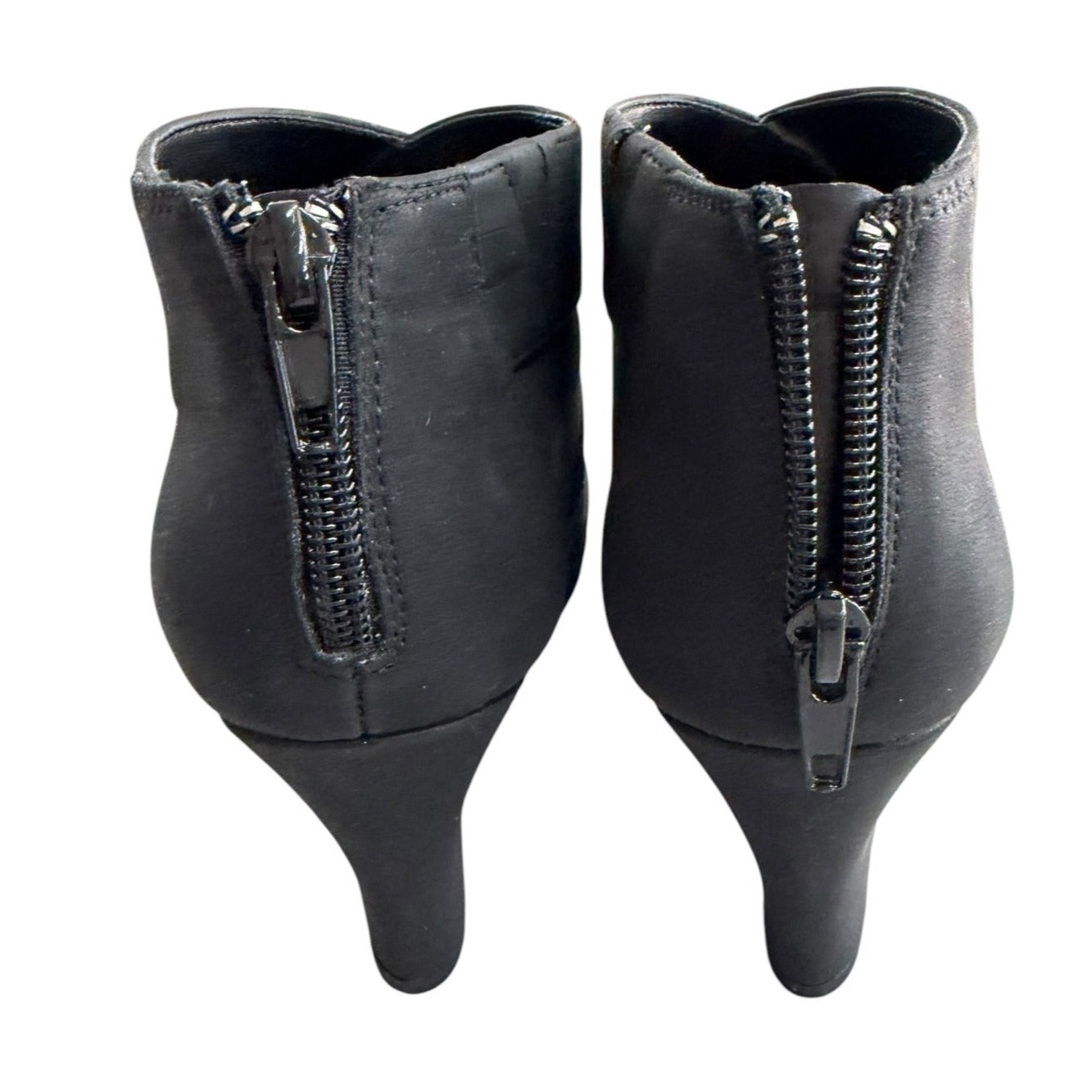 Easy Street Women's Black Faux Suede & Croc Print Ankle Booties Size 7.5M NWOB