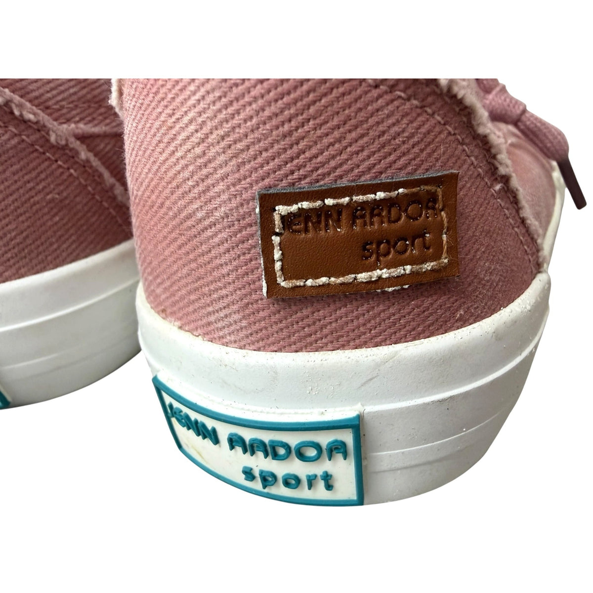 Jenn Ardor Pink Distressed Canvas Lace-Up Sneakers Women's Size 10 US