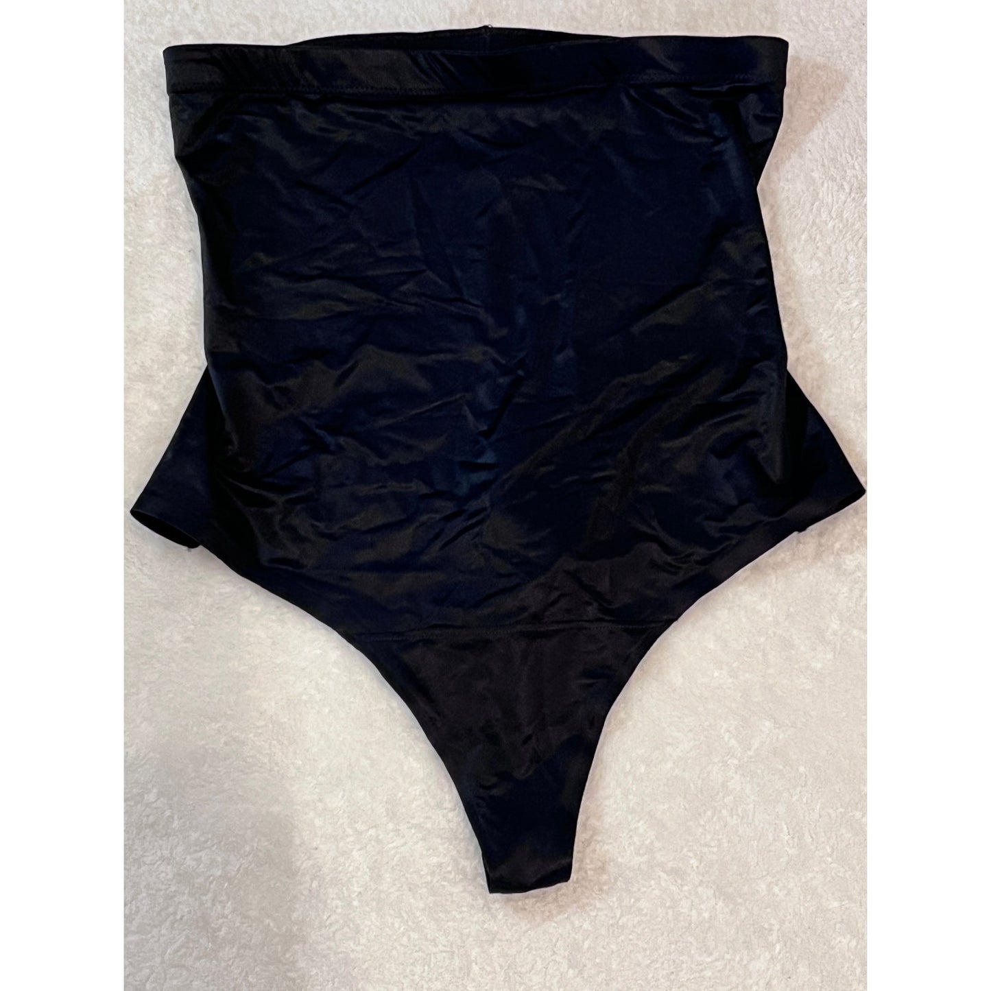 Assets By Spanx High-Waisted Black Shaping Bodysuit XL Nylon Blend