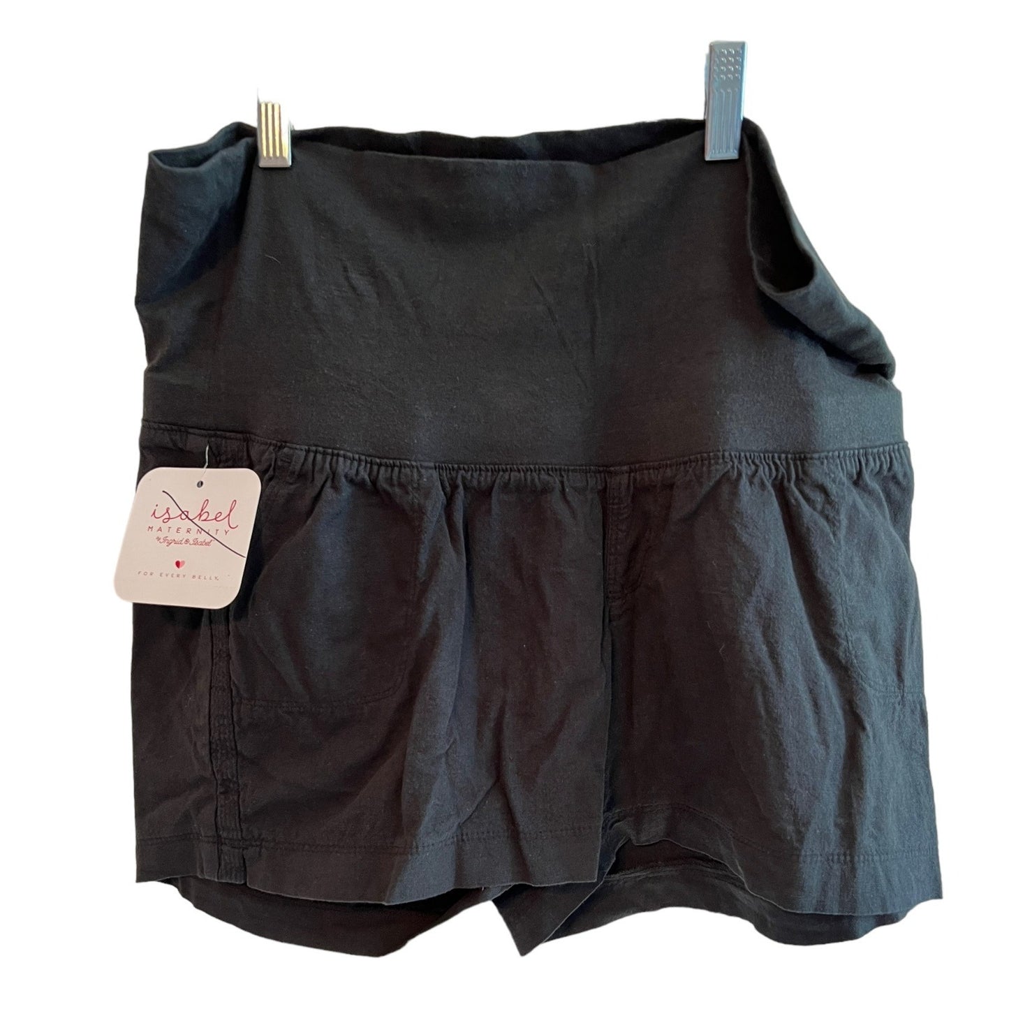 Isabel Maternity Black Maternity Shorts Size S Made Of Cotton Blend NWT