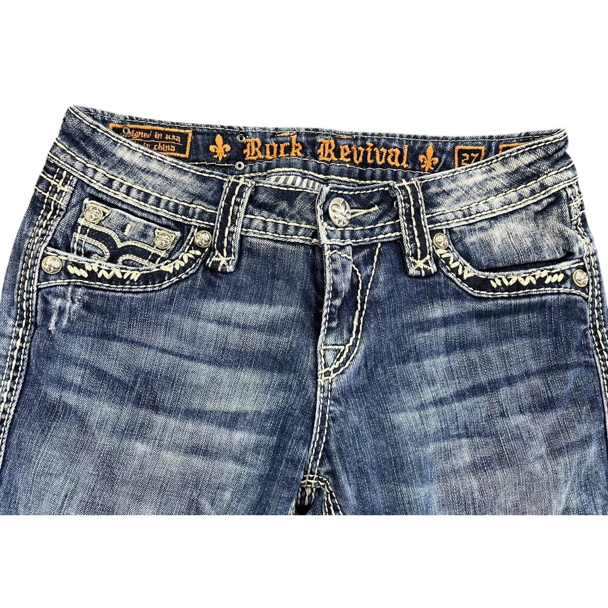 Rock Revival Women's Blue Bootcut Jeans Size 27