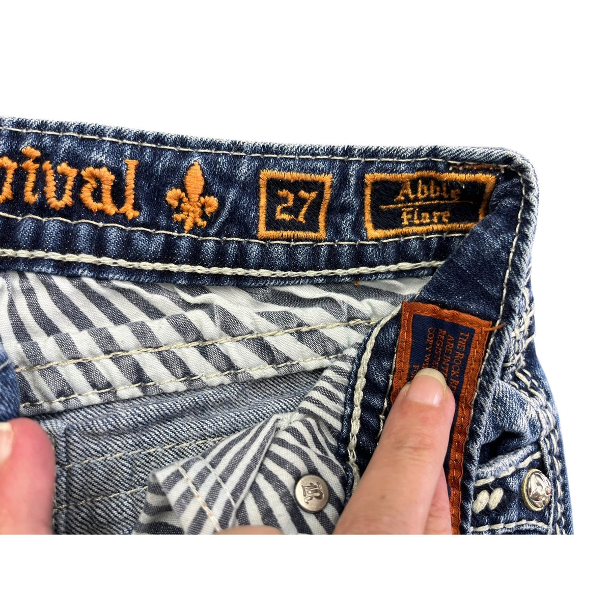 Rock Revival Women's Blue Bootcut Jeans Size 27
