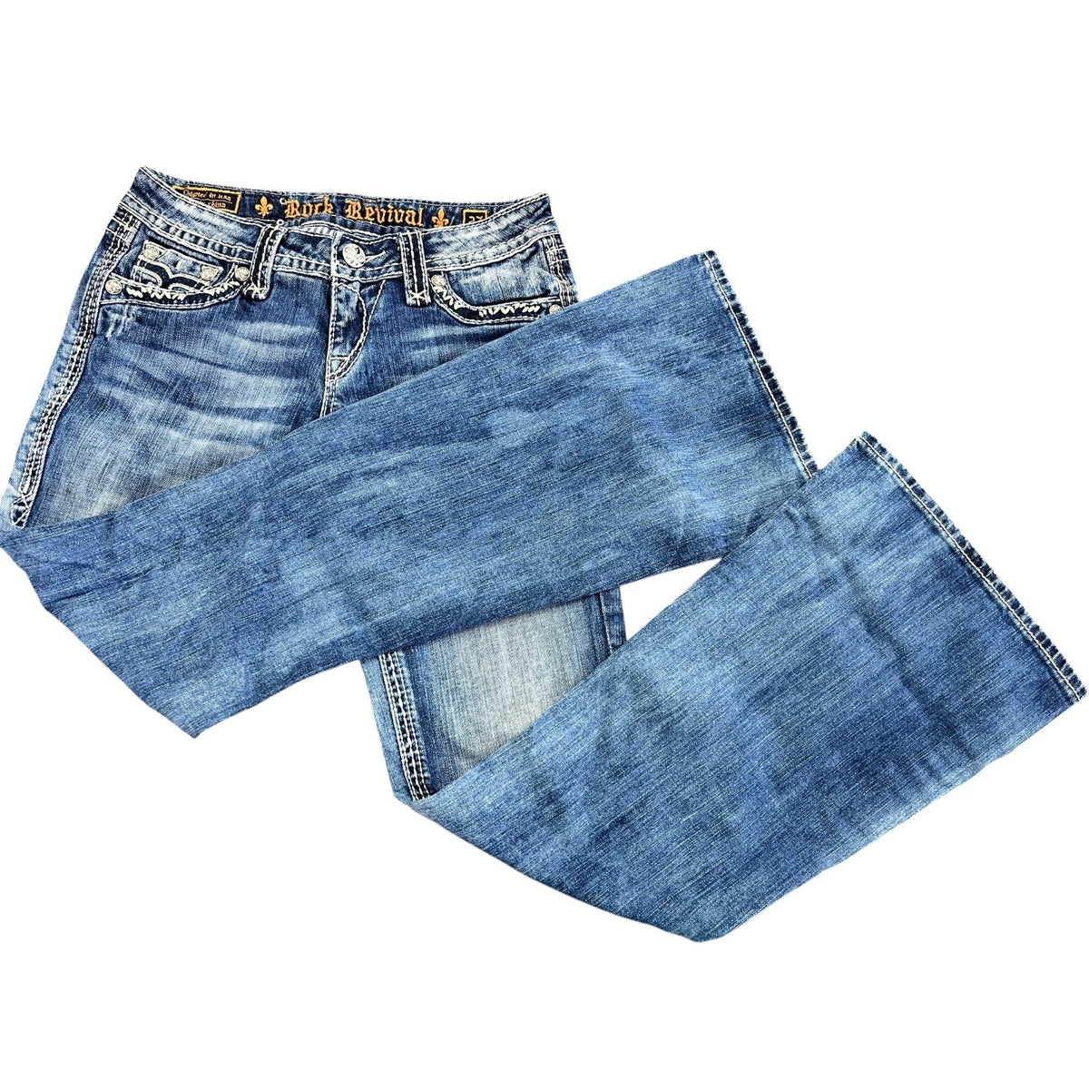Rock Revival Women's Blue Bootcut Jeans Size 27