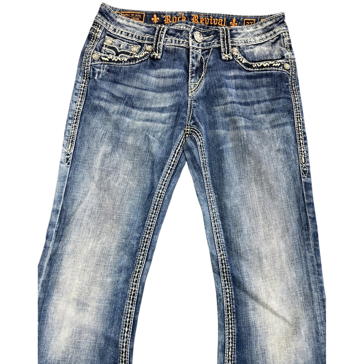 Rock Revival Women's Blue Bootcut Jeans Size 27