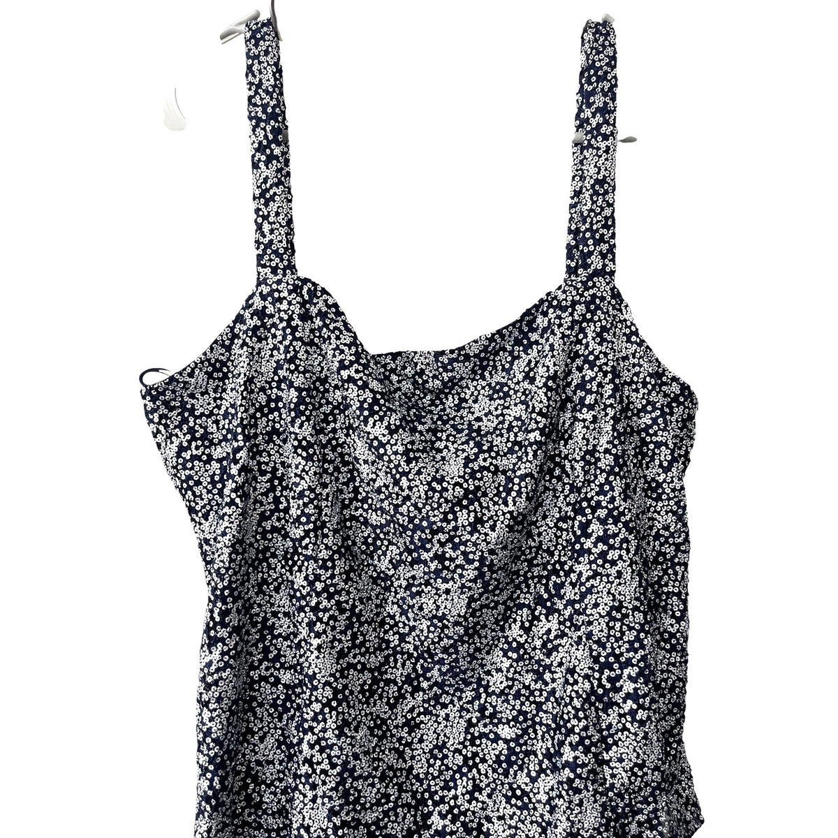 Jackie Jon Women's Navy Blue Sequin & Chiffon Maxi Dress Size 12