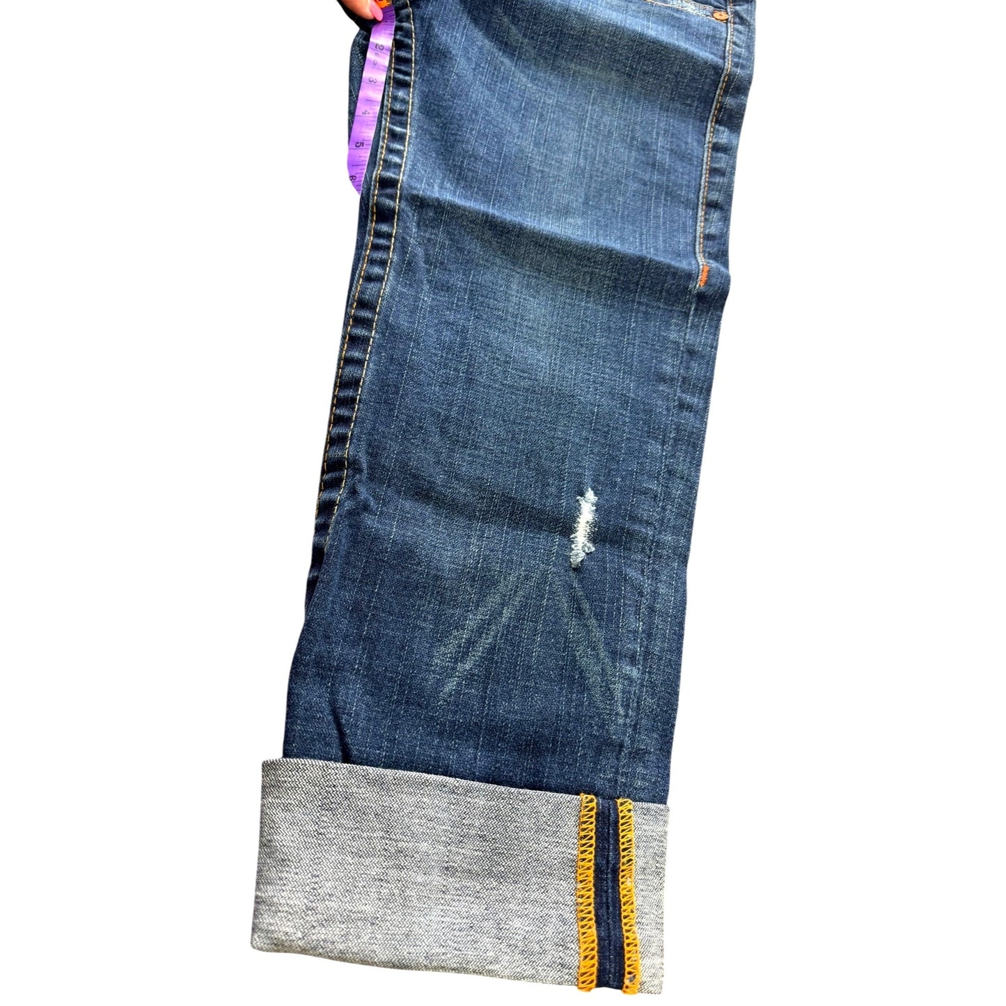 True Religion Lizzy Women’s Sz 29 Cuffed Cropped Capri Jeans