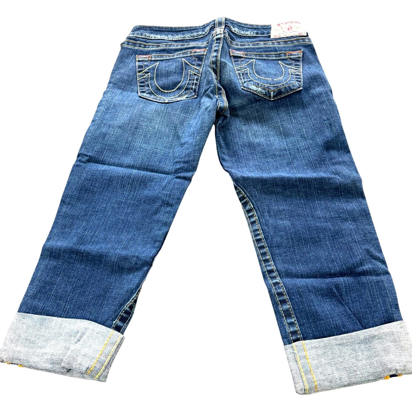 True Religion Lizzy Women’s Sz 29 Cuffed Cropped Capri Jeans