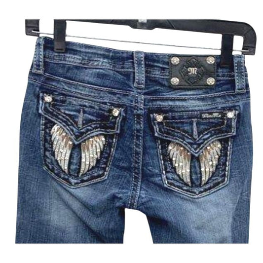 Miss Me Girls Size 14 Blue Bootcut Jeans