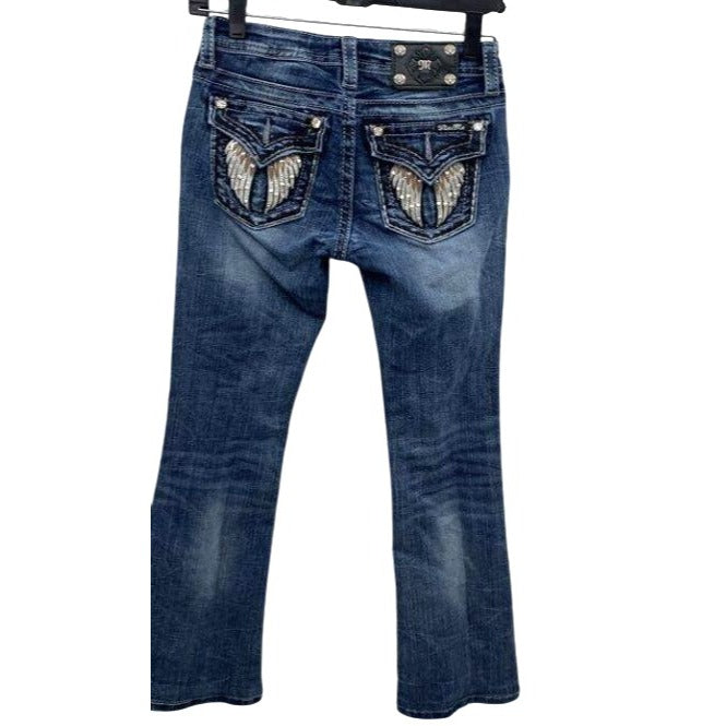 Miss Me Girls Size 14 Blue Bootcut Jeans