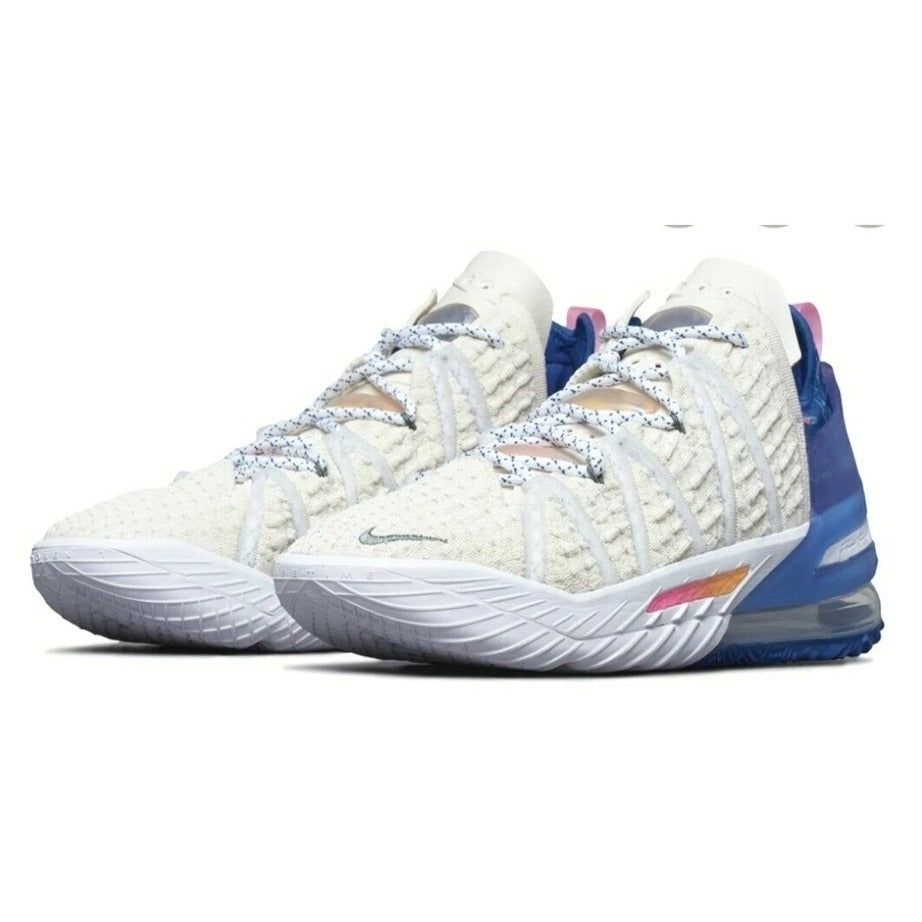 Nike Lebron 19 Low Basketball Shoes Beige/Blue Size 7  Mens Athletic Sneakers