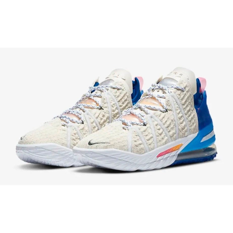 Nike Lebron 19 Low Basketball Shoes Beige/Blue Size 7  Mens Athletic Sneakers