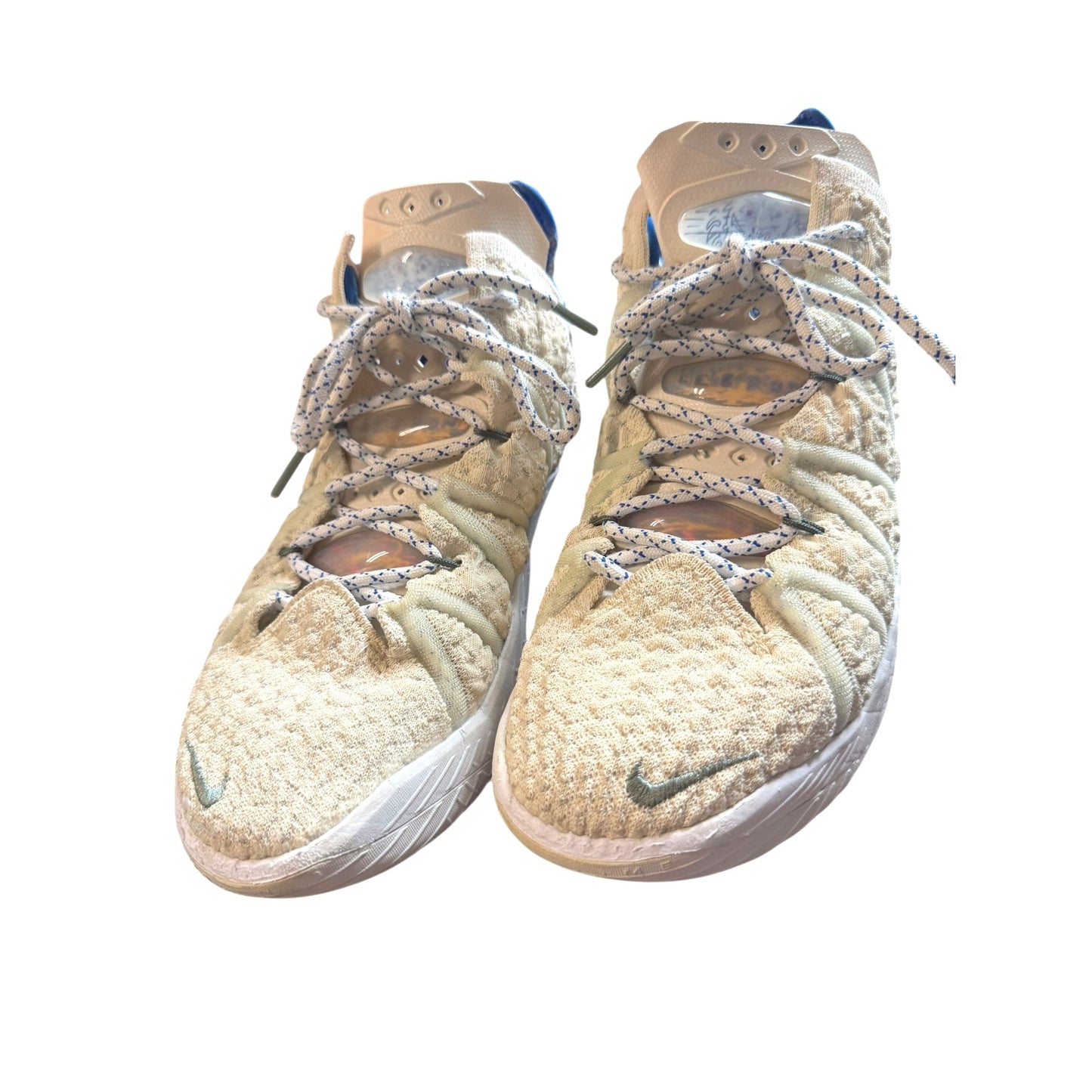 Nike Lebron 19 Low Basketball Shoes Beige/Blue Size 7  Mens Athletic Sneakers