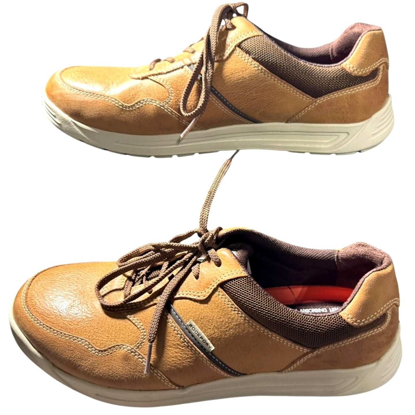 Rockport Men's 9.5M Randle Tan Leather Casual Shoes NWB