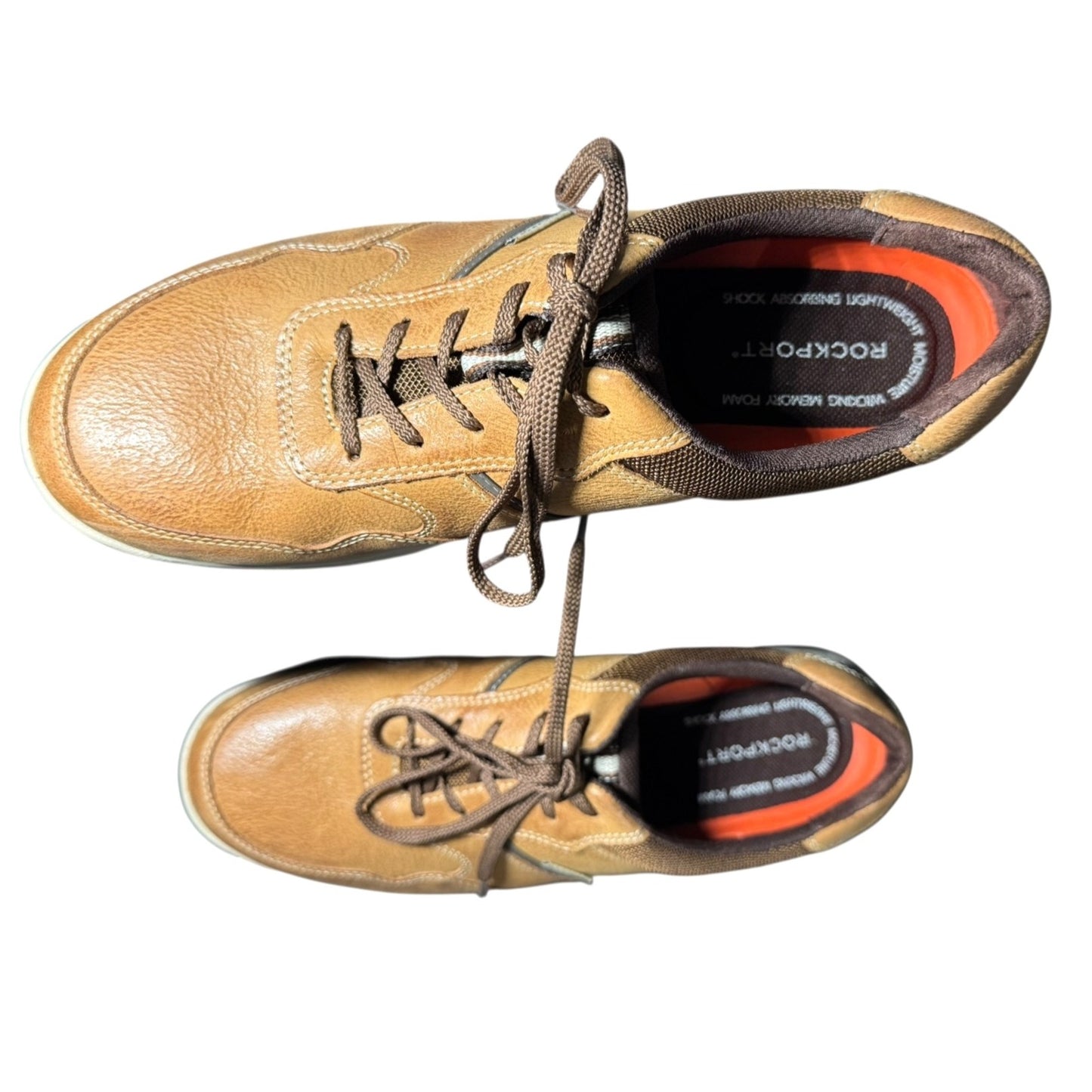 Rockport Men's 9.5M Randle Tan Leather Casual Shoes NWB
