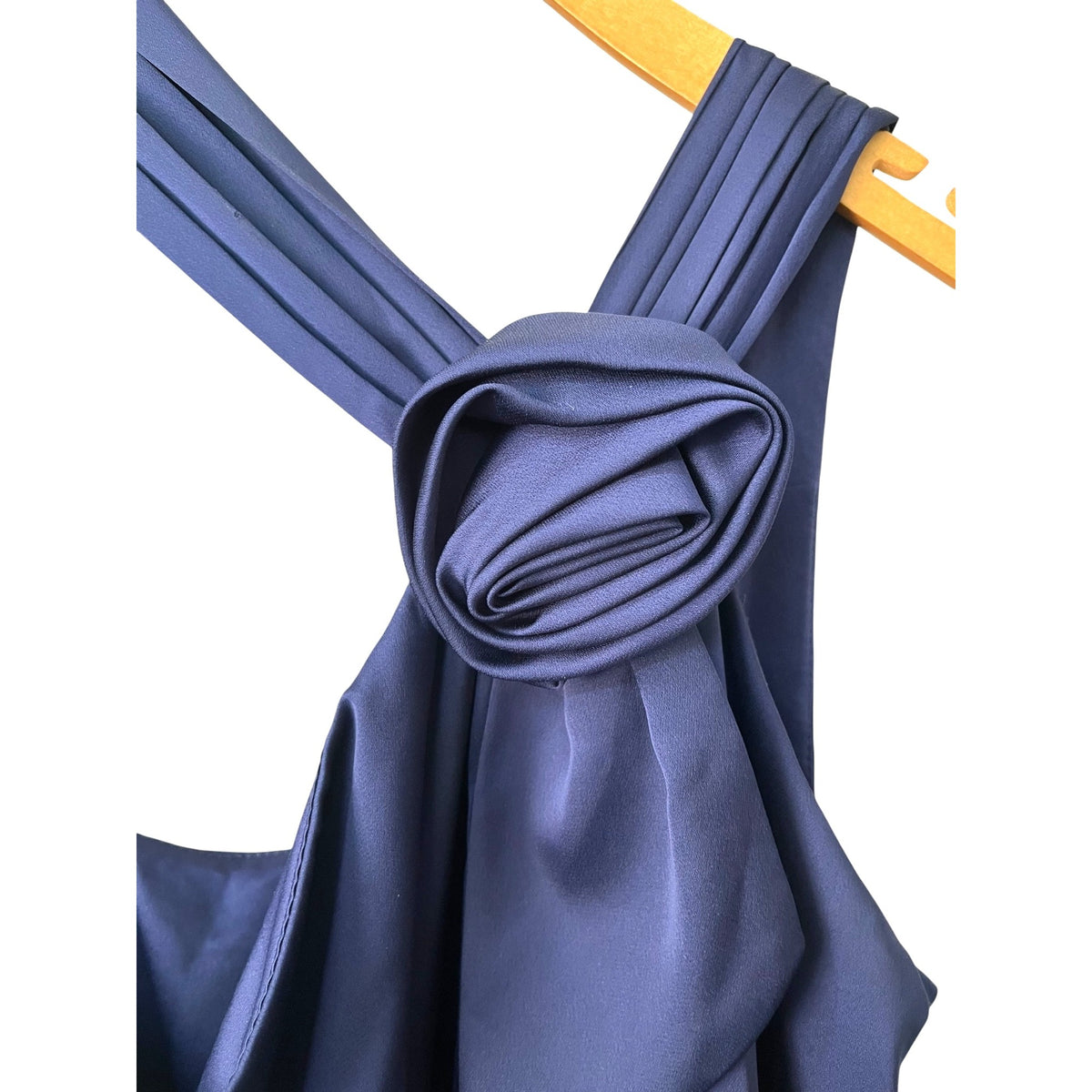 Max & Cleo Navy Blue Sleeveless Maxi Dress With Rose Detail Size 2