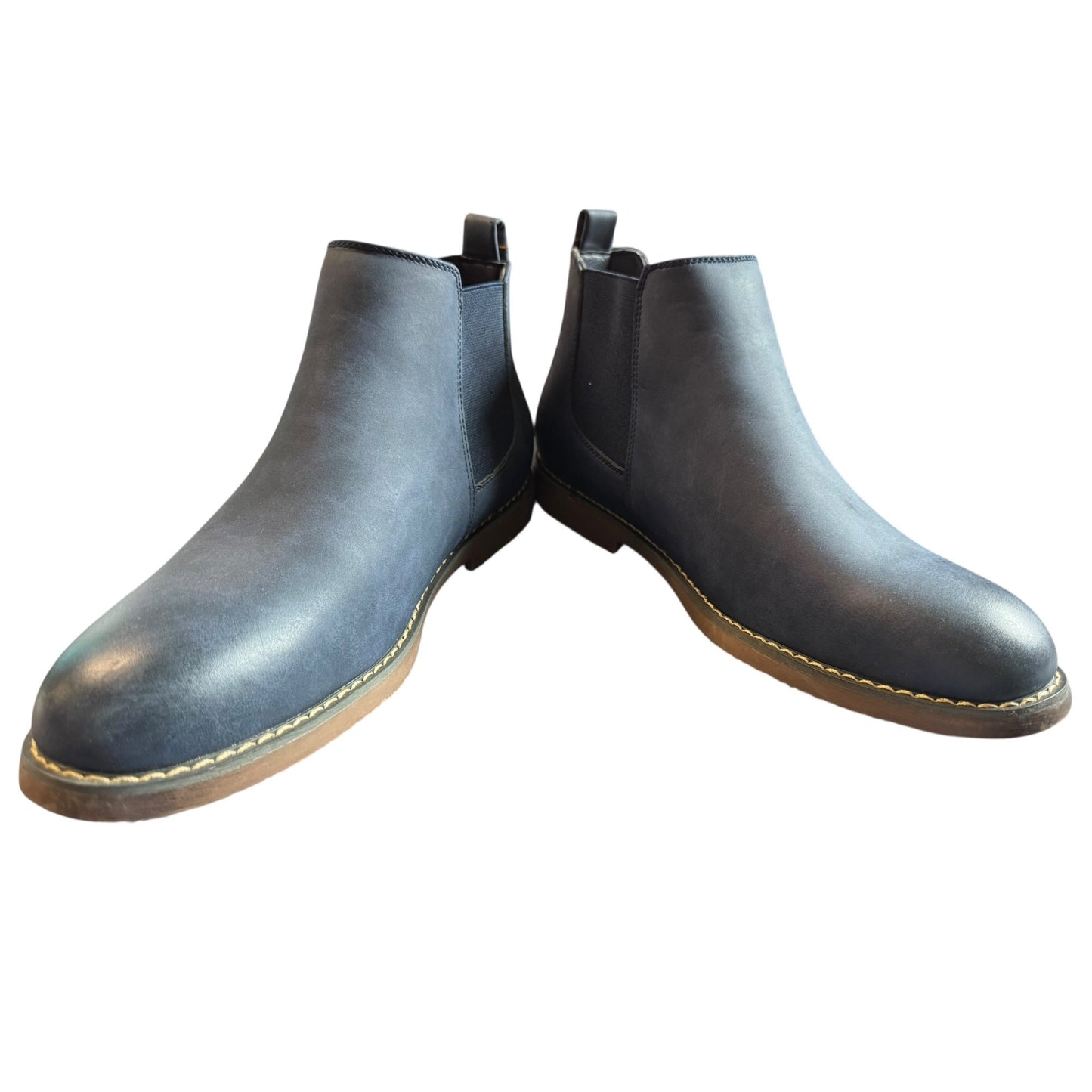 Men's Chelsea Slip On Ankle Boots Size 10 Leather Upper