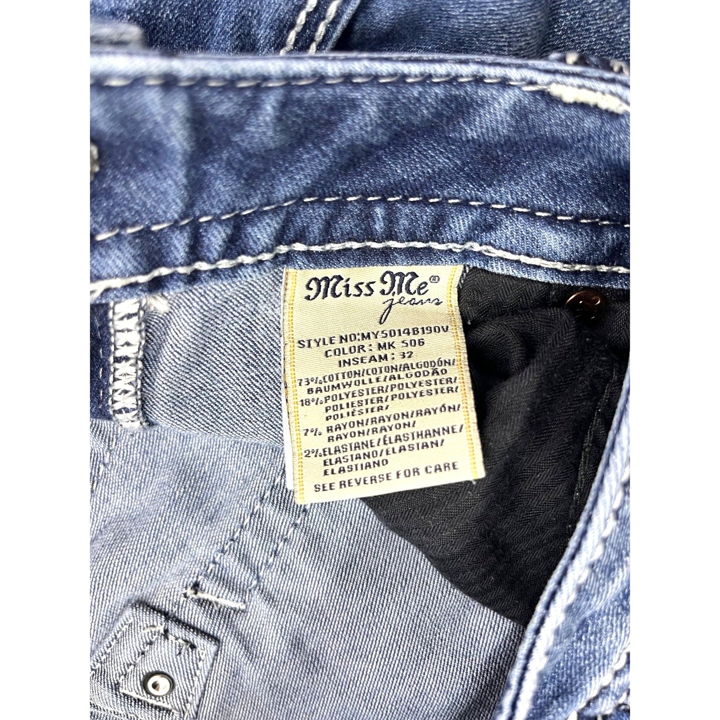 Miss Me Women's Mid-Rise Bootcut Jeans Size 30