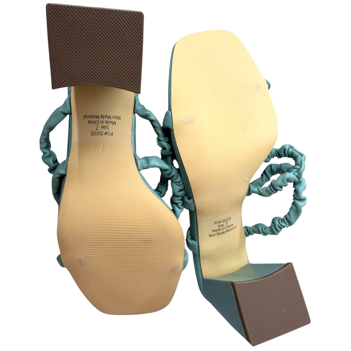 Journee Collection Reagaan Open Square Toe Block Heel Sandals Women Size 7