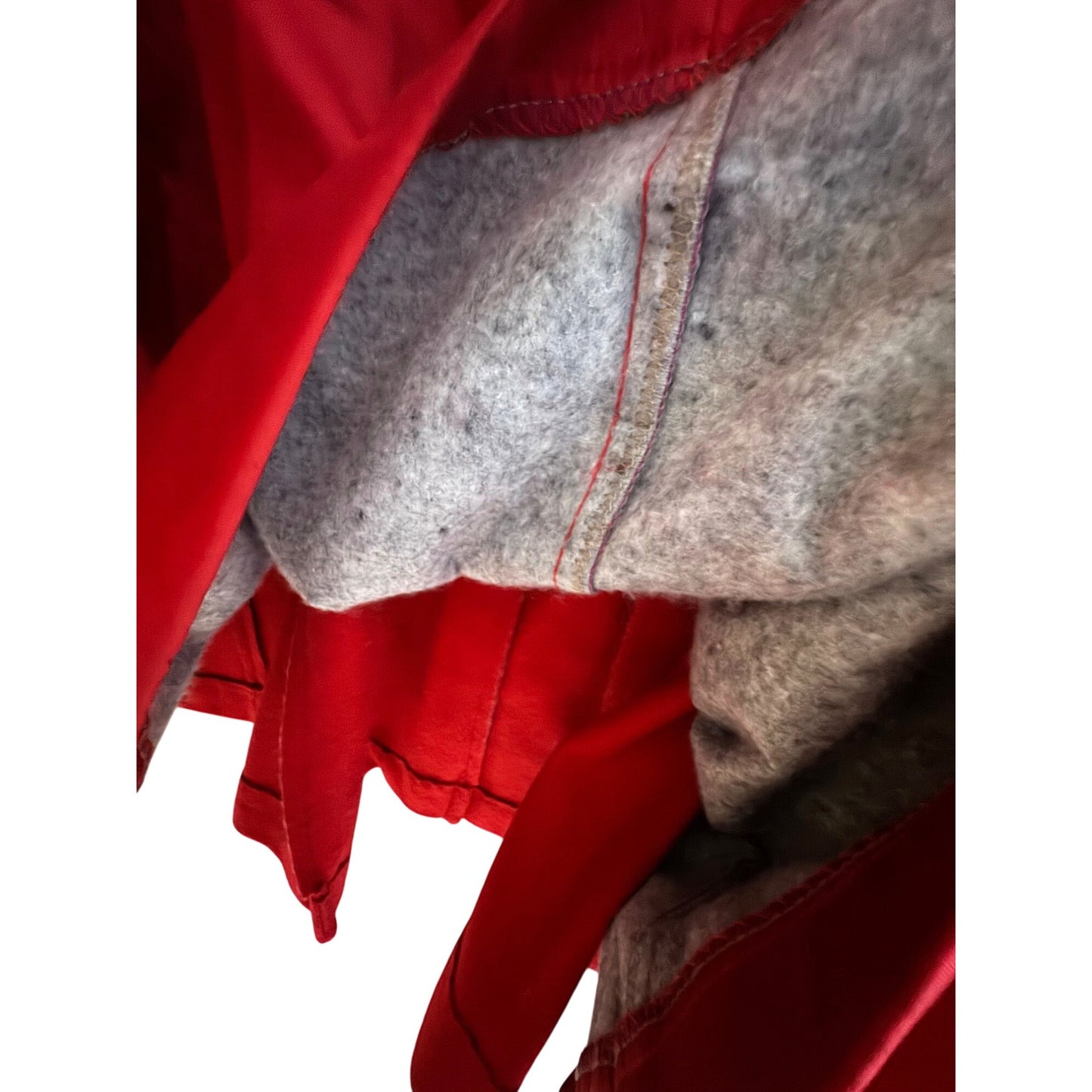 Rothschild Girl's Red Wool Blend Coat With Faux Fur Trim Size 10