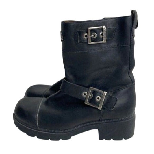Harley-Davidson Women's Black Leather Riding Boots Size 8