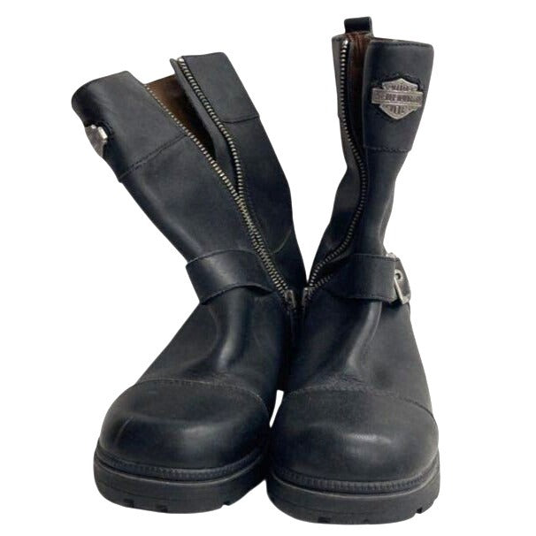 Harley-Davidson Women's Black Leather Riding Boots Size 8