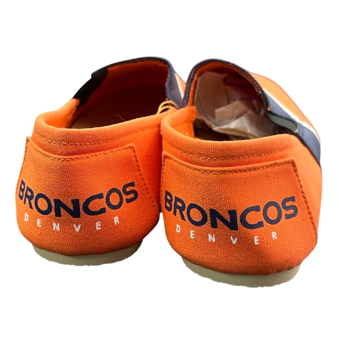 Denver Broncos Canvas Slip-On Shoes Men's Size M Official NFL Licensed