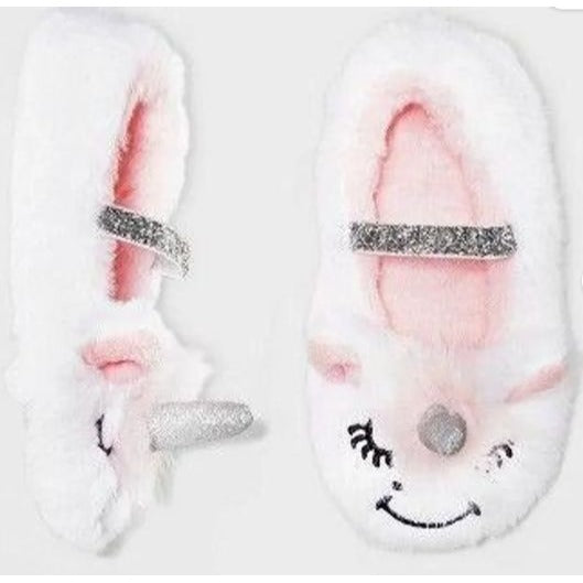 Toddler Girls Cat & Jack Unicorn Slippers M (2T-3T) NWOT