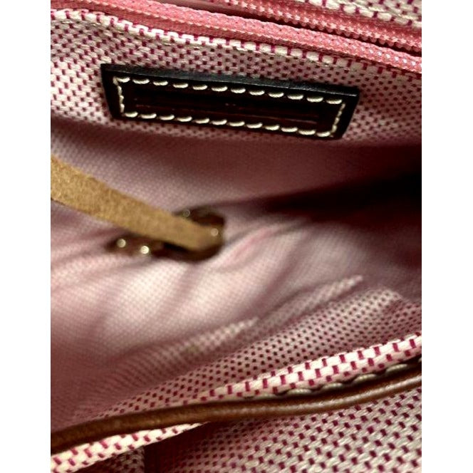 Dooney & Bourke Monogram Brown Crossbody Bag With Adjustable Strap