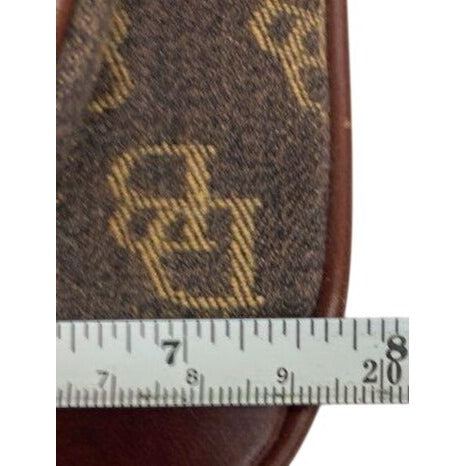 Dooney & Bourke Monogram Brown Crossbody Bag With Adjustable Strap